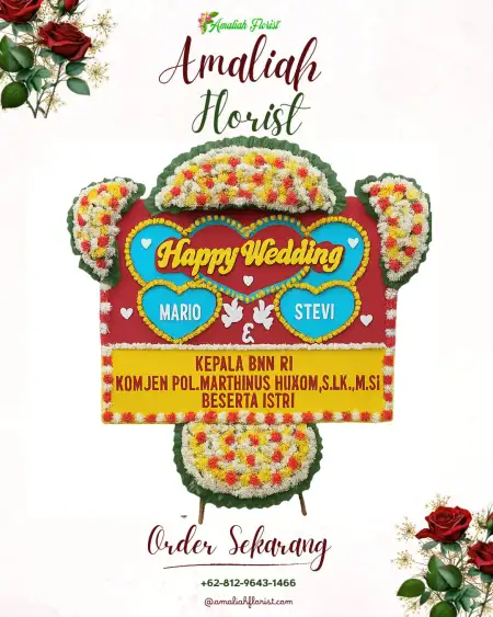 Papan Bunga Pernikahan Karanglangit